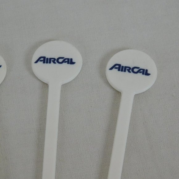 Air California Lot of 4 Vintage Swizzle Stick Stirrer Aircal Airlines Drinks - Picture 2 of 10